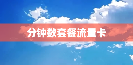 分钟数套餐流量卡 分钟数套餐流量卡