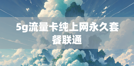 5g流量卡纯上网永久套餐联通