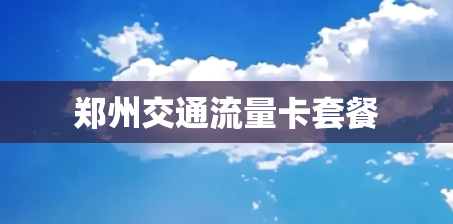 郑州交通流量卡套餐 郑州交通流量卡套餐