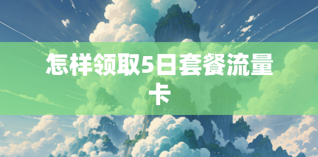 怎样领取5日套餐流量卡