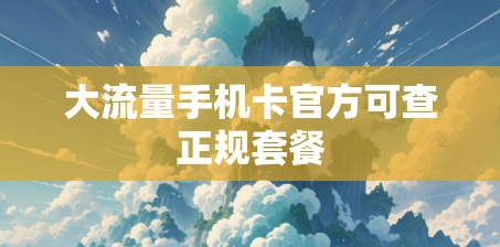 大流量手机卡官方可查正规套餐 大流量手机卡官方可查正规套餐