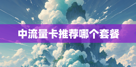 中流量卡推荐哪个套餐 中流量卡推荐哪个套餐