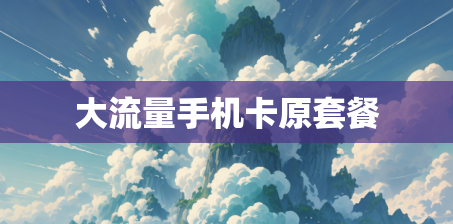 大流量手机卡原套餐 大流量手机卡原套餐
