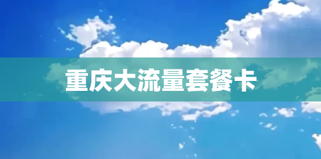 重庆大流量套餐卡 重庆大流量套餐卡