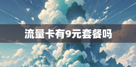 流量卡有9元套餐吗 流量卡有9元套餐吗