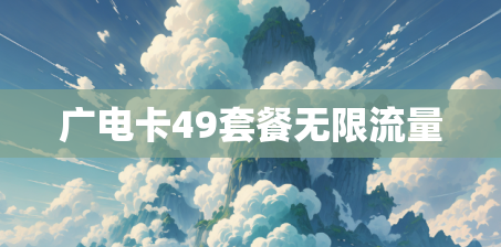 广电卡49套餐无限流量