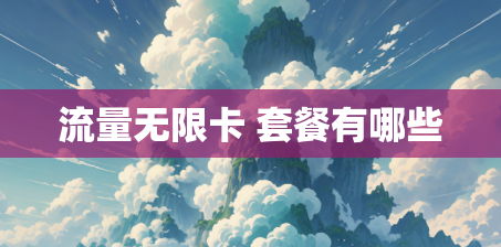 流量无限卡 套餐有哪些 流量无限卡 套餐有哪些