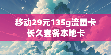 移动29元135g流量卡长久套餐本地卡 移动29元135g流量卡长久套餐本地卡