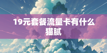 19元套餐流量卡有什么猫腻