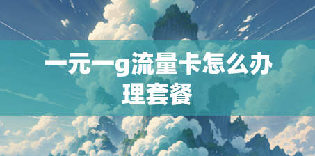 一元一g流量卡怎么办理套餐 一元一g流量卡怎么办理套餐