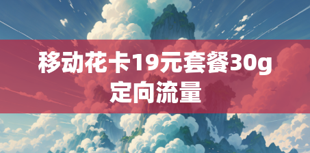 移动花卡19元套餐30g定向流量