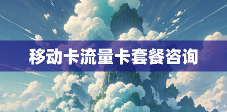 移动卡流量卡套餐咨询