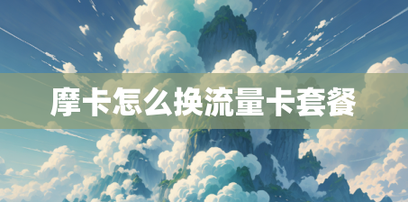 摩卡怎么换流量卡套餐