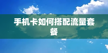 手机卡如何搭配流量套餐 手机卡如何搭配流量套餐