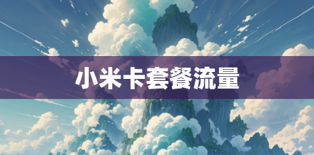 小米卡套餐流量