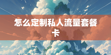 怎么定制私人流量套餐卡