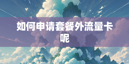 如何申请套餐外流量卡呢 如何申请套餐外流量卡呢