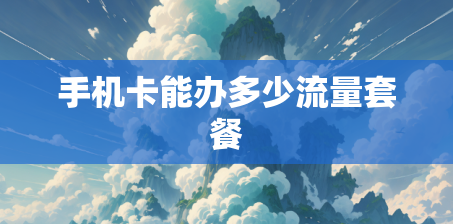 手机卡能办多少流量套餐