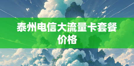 泰州电信大流量卡套餐价格 泰州电信大流量卡套餐价格