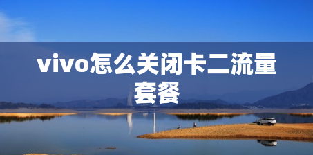 vivo怎么关闭卡二流量套餐