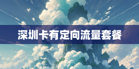 深圳卡有定向流量套餐 深圳卡有定向流量套餐