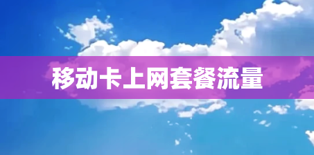 移动卡上网套餐流量